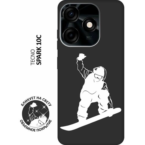 Матовый чехол Snowboarding W для Tecno Spark 10C / Техно Спарк 10С с 3D эффектом черный матовый чехол snowboarding для tecno spark 10c техно спарк 10с с 3d эффектом черный