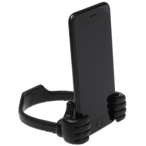 Подставка для телефона LuazON в форме рук регулируемая ширина чёрная 302₽
