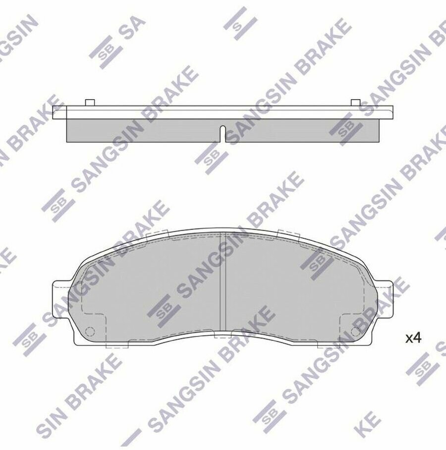 Колодки передние SANGSIN BRAKE SP1369 FORD Explorer USA/MAZDA B-Serie 98--