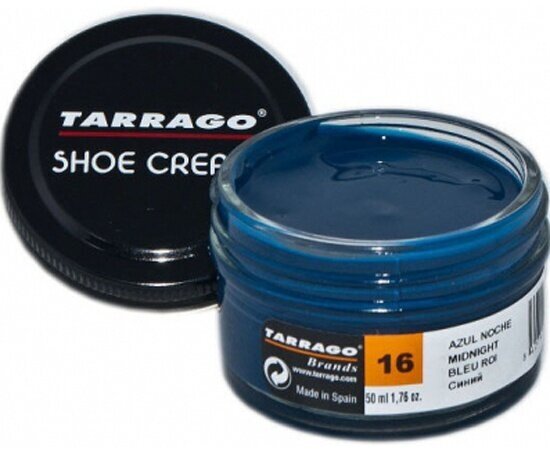 Крем-банка Tarrago SHOE Cream для гладкой кожи, цвет темно-синий, 50мл.