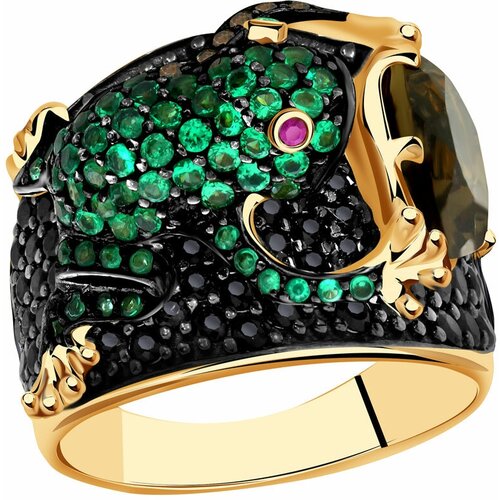 фото Золотое кольцо novikov нк1057к-585 с фианитом diamant-online