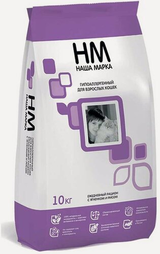 Изображение товара Сухой корм Наша Марка для кошек ягненок и рис гипоаллергенный 10кг 774851