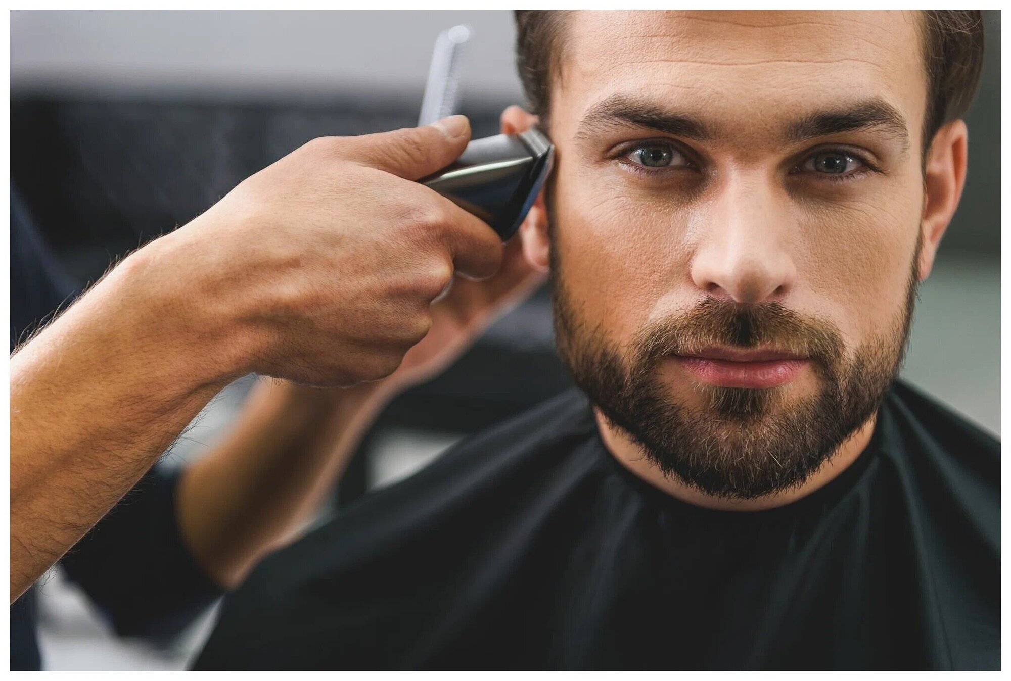 Профессиональный триммер для бороды и усов SHAVE WITH PLEASURE/Многофункциональная машинка для стрижки волос /SOKANY HC-568 - фотография № 5
