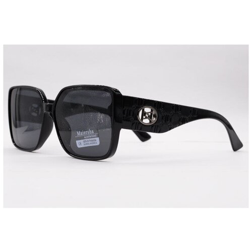 Солнцезащитные очки WZO, прямоугольные, оправа: пластик, поляризационные, для женщин, черный