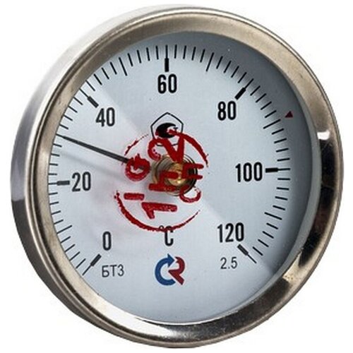 Термометр сантехнический Valtec БТ-30 накладной, 1/2 0-120* термометр оконный биметаллический крепление на липучку диапазон от 50 до 50°c птз тбб
