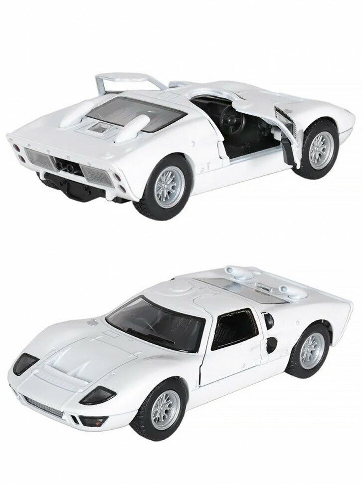 Металлическая машинка Kinsmart 1:32 «1966 Ford GT40 MKII» инерционная, белая KT5427D-4