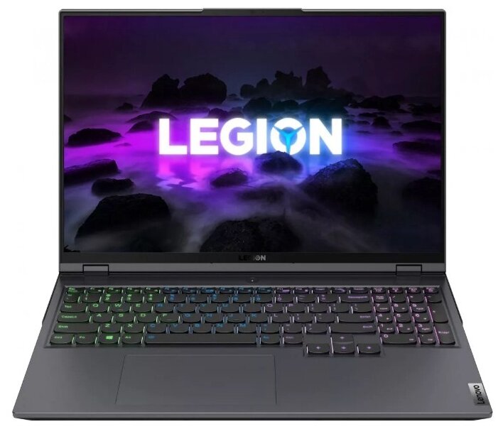 16" Ноутбук Lenovo Legion 5 Pro16ITH6 2560x1600, Intel Core i5 11400H 2.7 ГГц, RAM 16 ГБ, DDR4, SSD 512 ГБ, NVIDIA GeForce RTX 3050 Ti, Windows 10 Home, 82JF0002RU, Storm Grey