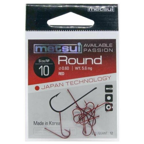 крючок metsui umi tanago bln 12 12шт ut bln 12 Крючок METSUI round bln №4 12шт RO-BLN-04