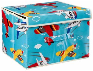 Noname Ящик для хранения игрушек "Самолёты", размер в сборе: 25х25х38 см, РАС 38?8?3 см Ф93762
