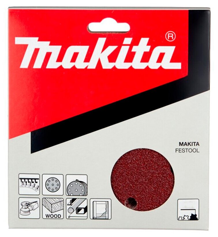 Шлифовальная бумага Makita d150 К180 (10шт.) P-31974