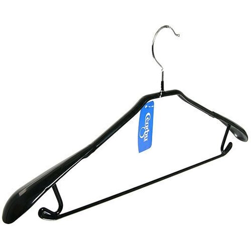 Плечики металлические антискользящие с полимерным покрытием ДОМания цвет черный 44см лейбл 399₽