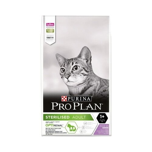 Purina Pro Plan Sterilised Turkey Сухой корм для Кастрированных кошек с индейкой 400 г (3 шт)