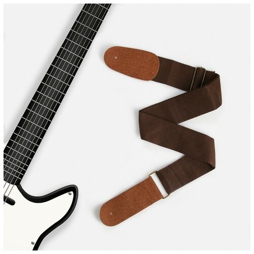 Ремень для гитары, 60-117 х 5 см, коричневый ремень для гитары 60 117 х 5 см коричневый