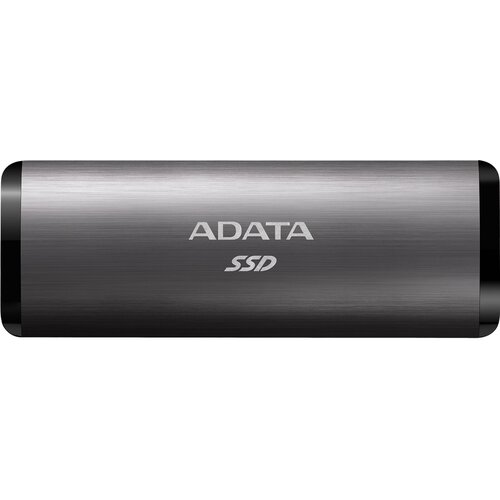 Твердотельный накопитель/ ADATA External SSD SE760, 256GB, Type-C, USB 3.2 Gen2, R/W 1000/800 MB/s, 122x44x14mm, Titan-Gray (3 года) ASE760-256GU32G2