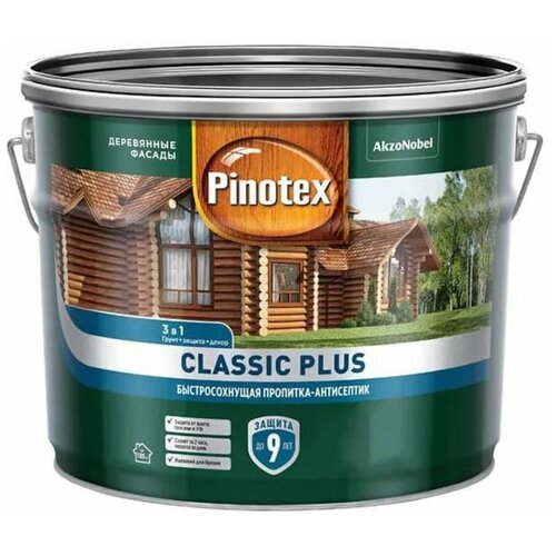 Пропитка-антисептик PINOTEX Classic Plus палисандр, 2.5л [5479943] пропитка антисептик pinotex classic plus 3 в 1 палисандр 0 9 л