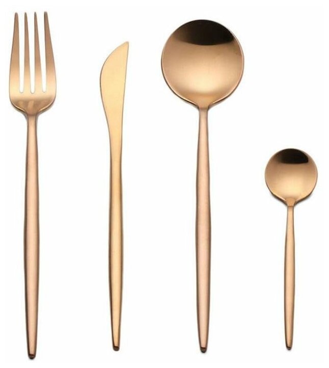 Набор столовых приборов Xiaomi Maison Maxx Stainless Steel Cutlery Set (Gold)