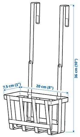 IKEA PALYCKE поликке корзина на зажиме для дверцы шкафа - фотография № 4