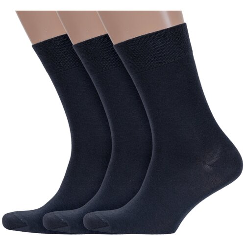 Носки Diwari, 3 пары, размер 29, серый носки diwari 3 пары размер 29 синий черный серый