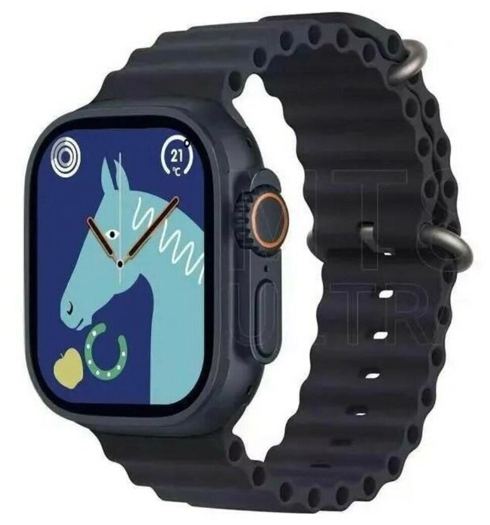 Умные смарт часы Smart Watch X8 Ultra, 49 мм, с NFC и беспроводной зарядкой Чёрный 210mm