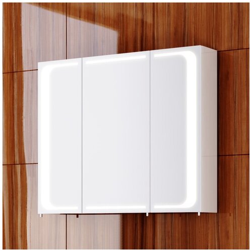 Зеркало-шкаф для ванной, AQWELLA 5 STARS Милан 80 см с подсветкой, цвет белый Mil.04.08