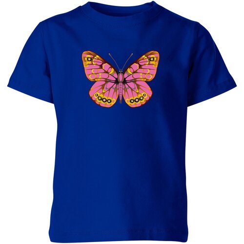 Футболка Us Basic, размер 4, синий мужская футболка розовая бабочка s желтый