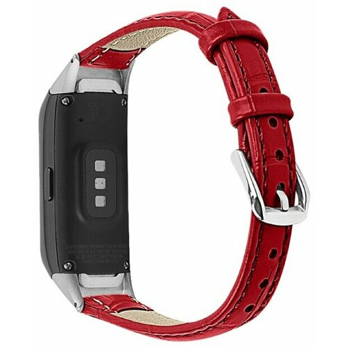 Кожаный ремешок Crocodile Design для Samsung Galaxy Fit E SM-R375 (красный)