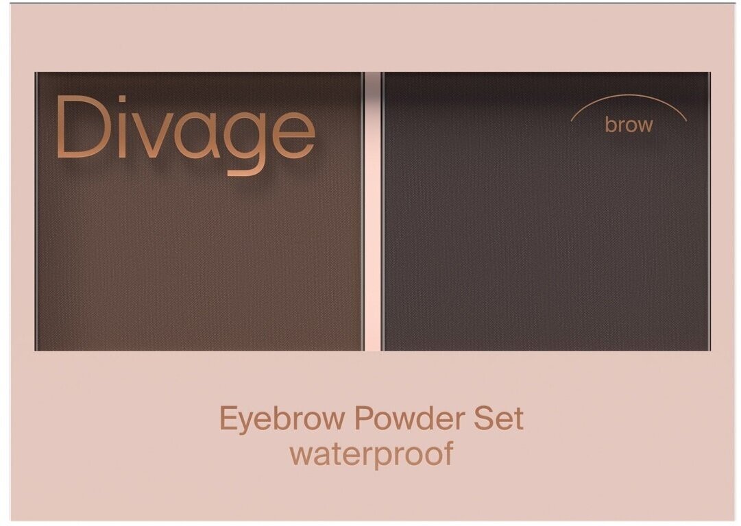 DIVAGE Набор теней для бровей Waterproof Brow Powder Set, 4 г, 02