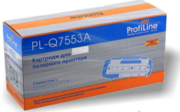 Q7553A ProfiLine cовместимый черный тонер-картридж для HP LaserJet MFP M2727/ P2010/ P2012/ P2014/ P