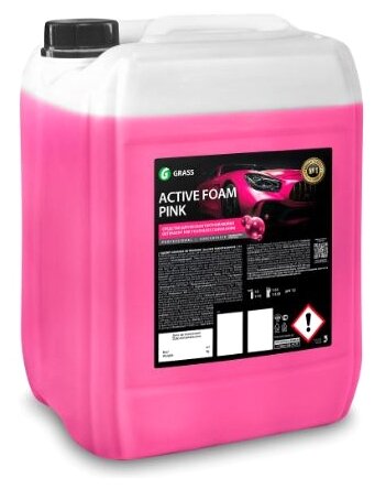 Шампунь для бесконтактной мойки Grass Active Foam Pink, розовая пена, 23 кг (1:60-1:1:125) GRASS 359 .