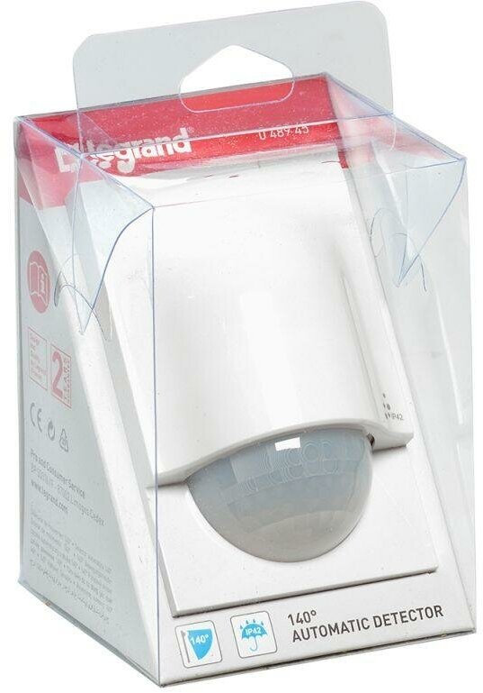 Датчик движения PIR настенный 140град. Lighting Management блистер Leg, LEGRAND 048945 (1 шт.)