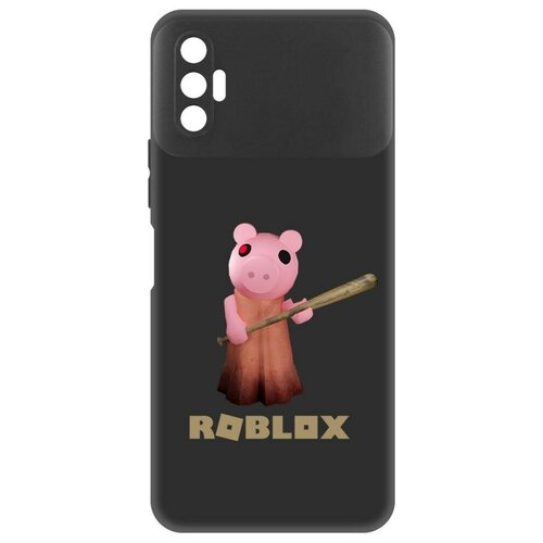 Чехол-накладка Krutoff Soft Case Roblox-Пигги для TECNO Spark 8P черный чехол накладка krutoff soft case roblox пигги для tecno spark 20с черный