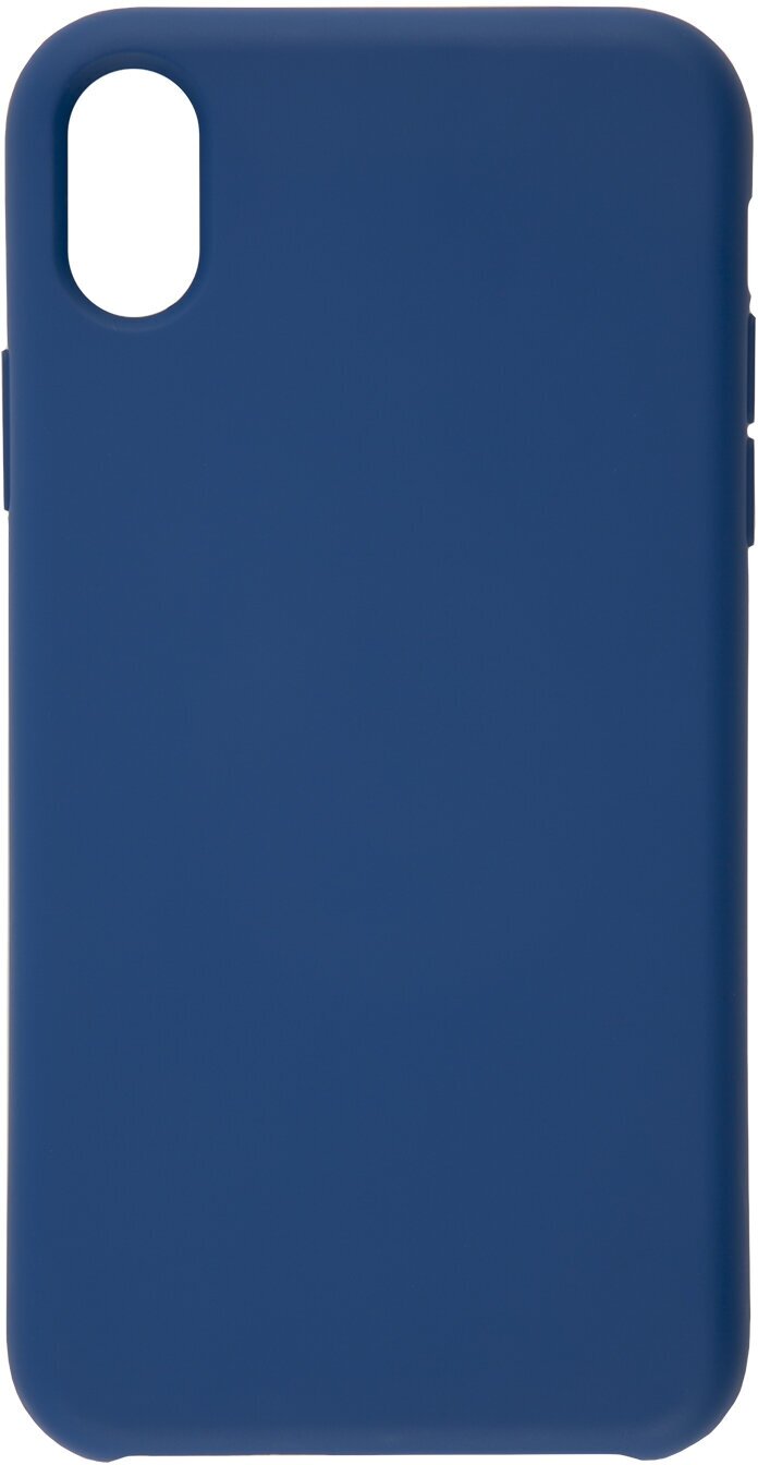 Защитный чехол-бампер на iPhone XS Max синий/Накладка на Айфон ИксЭс Макс/Силиконовый чехол на iPhone XS Max/Накладка на смартфон/Apple/Эпл