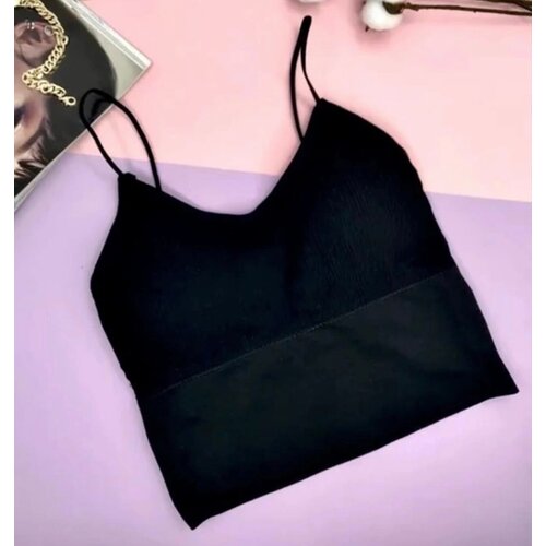 фото Топ дышащий материал, размер 40-44, черный anisa