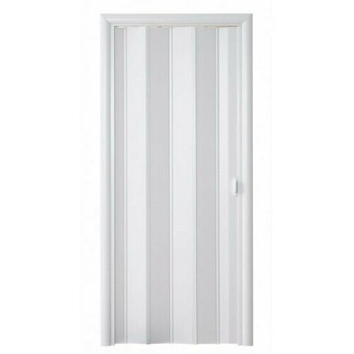 Дверь гармошка межкомнатная раздвижная Белый матовый, (2050*840) межкомнатная раздвижная дверь гармошка глухая цвет миланский орех