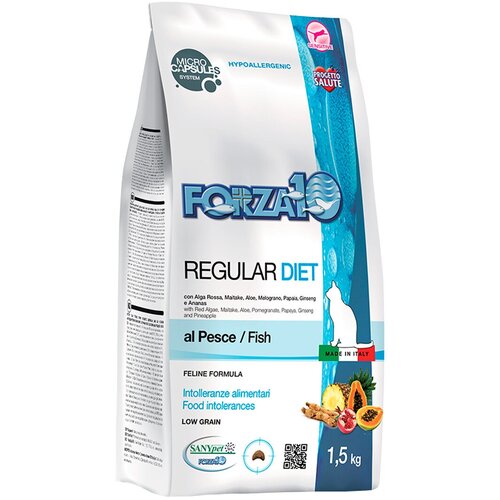 FORZA10 CAT REGULAR DIET для взрослых кошек при аллергии с рыбой (1,5 + 1,5 кг)