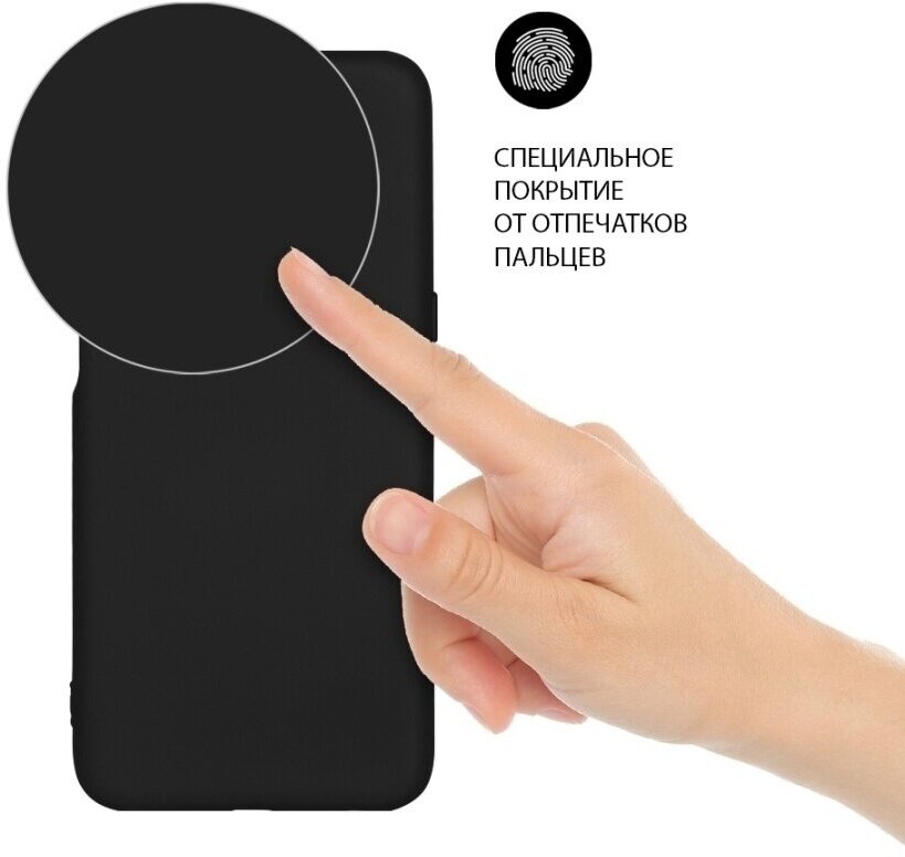 Накладка силикон DF для Xiaomi Redmi 9C Черный - фотография № 4