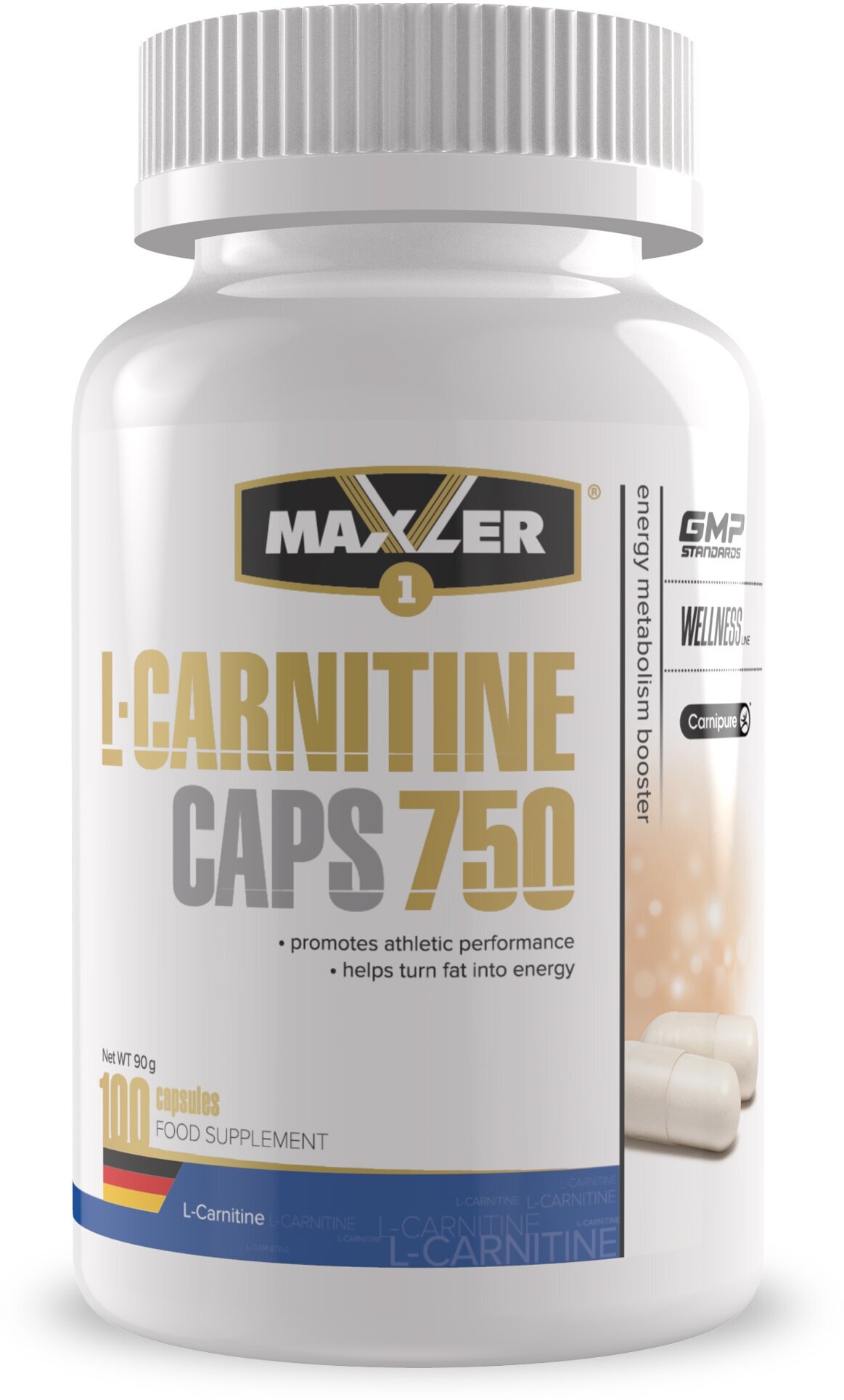 Жиросжигатель Maxler L-Carnitine 750 мг, 100 шт