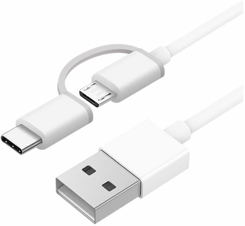 Кабель Xiaomi , USB Type-C (m)/micro USB (m) - USB (m), 1м, белый - фото №8