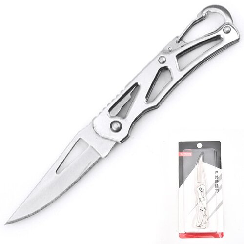 фото Ножик складной 14см серебристый партизан116