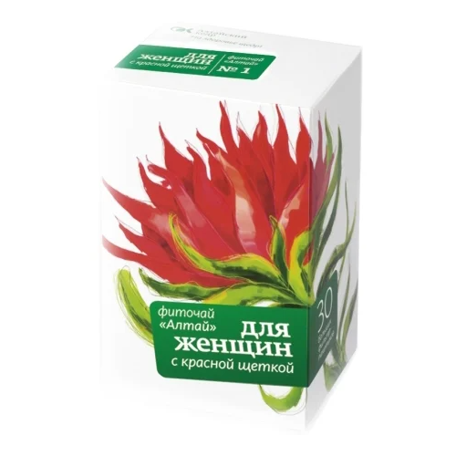 Алтайский кедр чай Алтай №1 Для женщин с красной щеткой ф/п, 2 г, 20 шт.