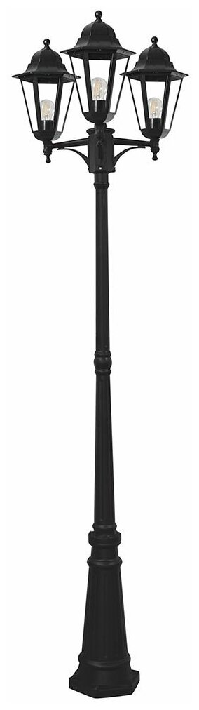 Светильник садово-парковый Feron 6215/PL6215 столб 3*100W E27 230V, черный