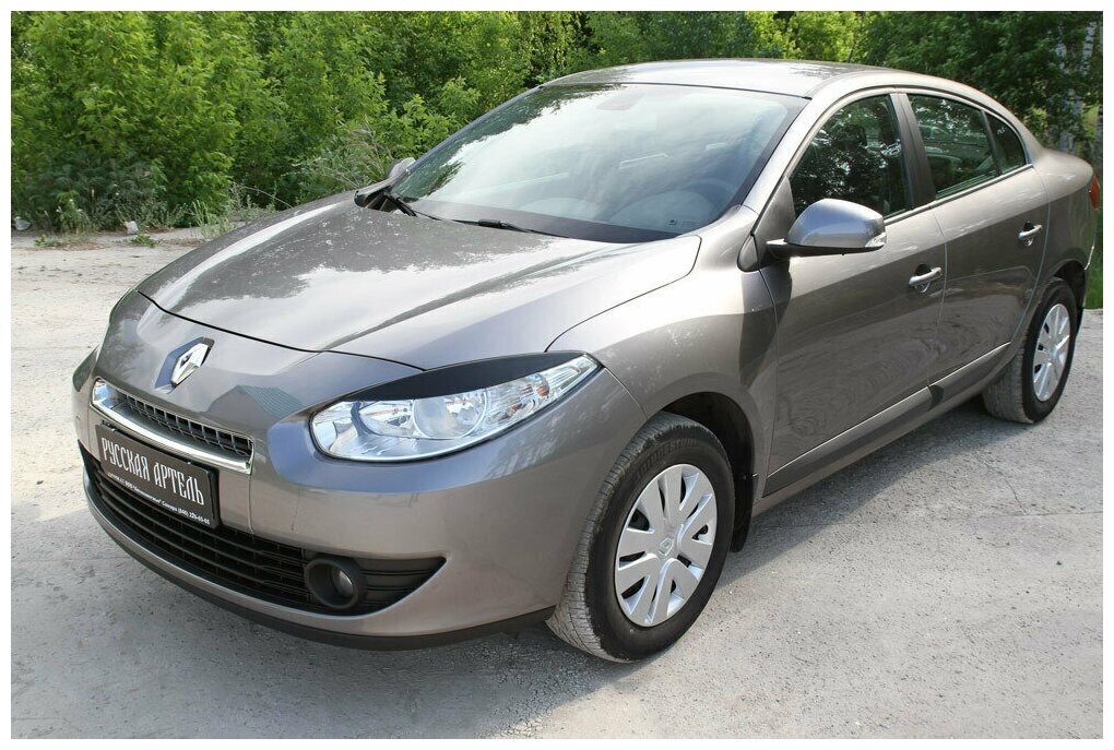 Накладки на передние фары (реснички) Renault Fluence 2009-2012