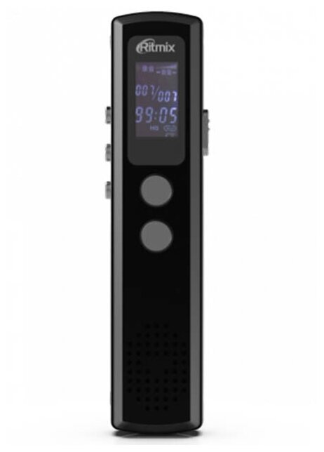 Цифровой диктофон записывающее устройство Ritmix RR-120 8Gb черный