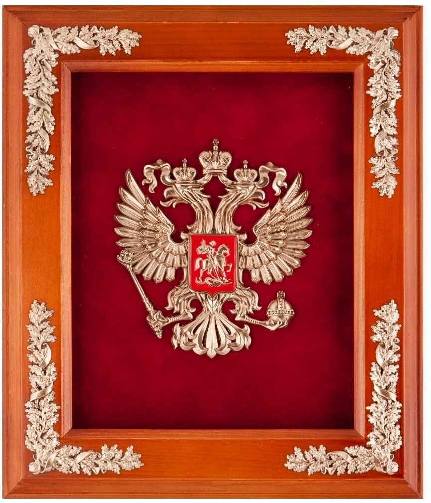 Деревянная ключница Герб России