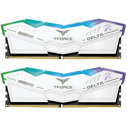 Модуль памяти 32GB 2x16GB TEAMGROUP T-Force Delta RGB DDR5 6000MHz CL30 30-36-36-76 135V FF4D532G6000HC30DC01 White 1580000₽
