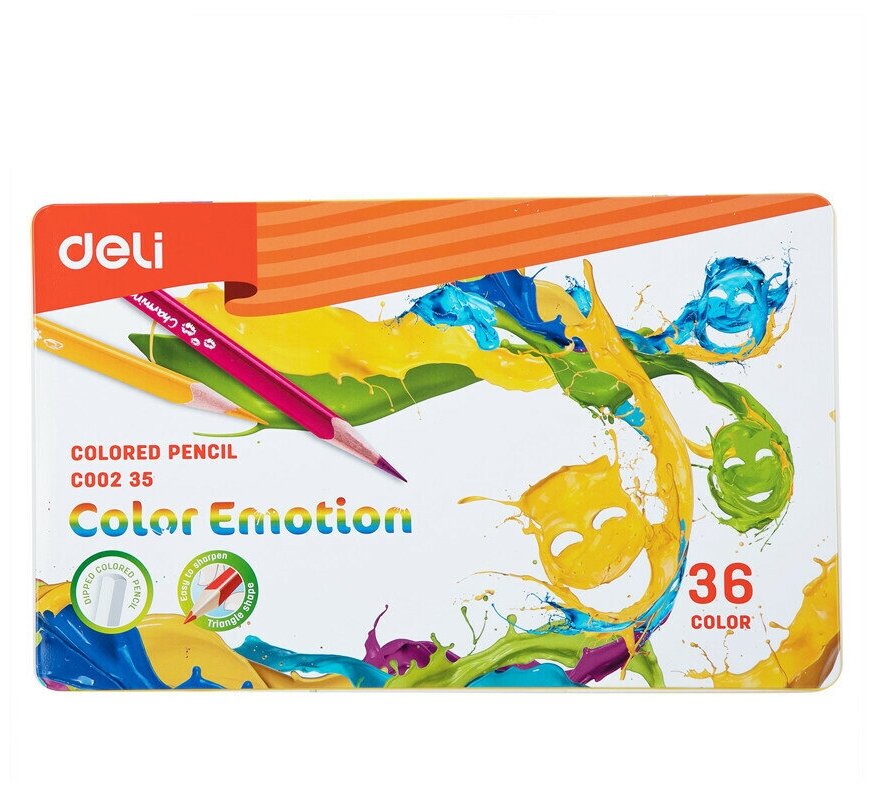 Карандаши 36 цветов Color Emotion липа (EC00235) - фото №3