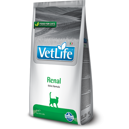 Farmina Vet Life Renal корм для кошек, для поддержания функции почек при почечной недостаточности, 2кг