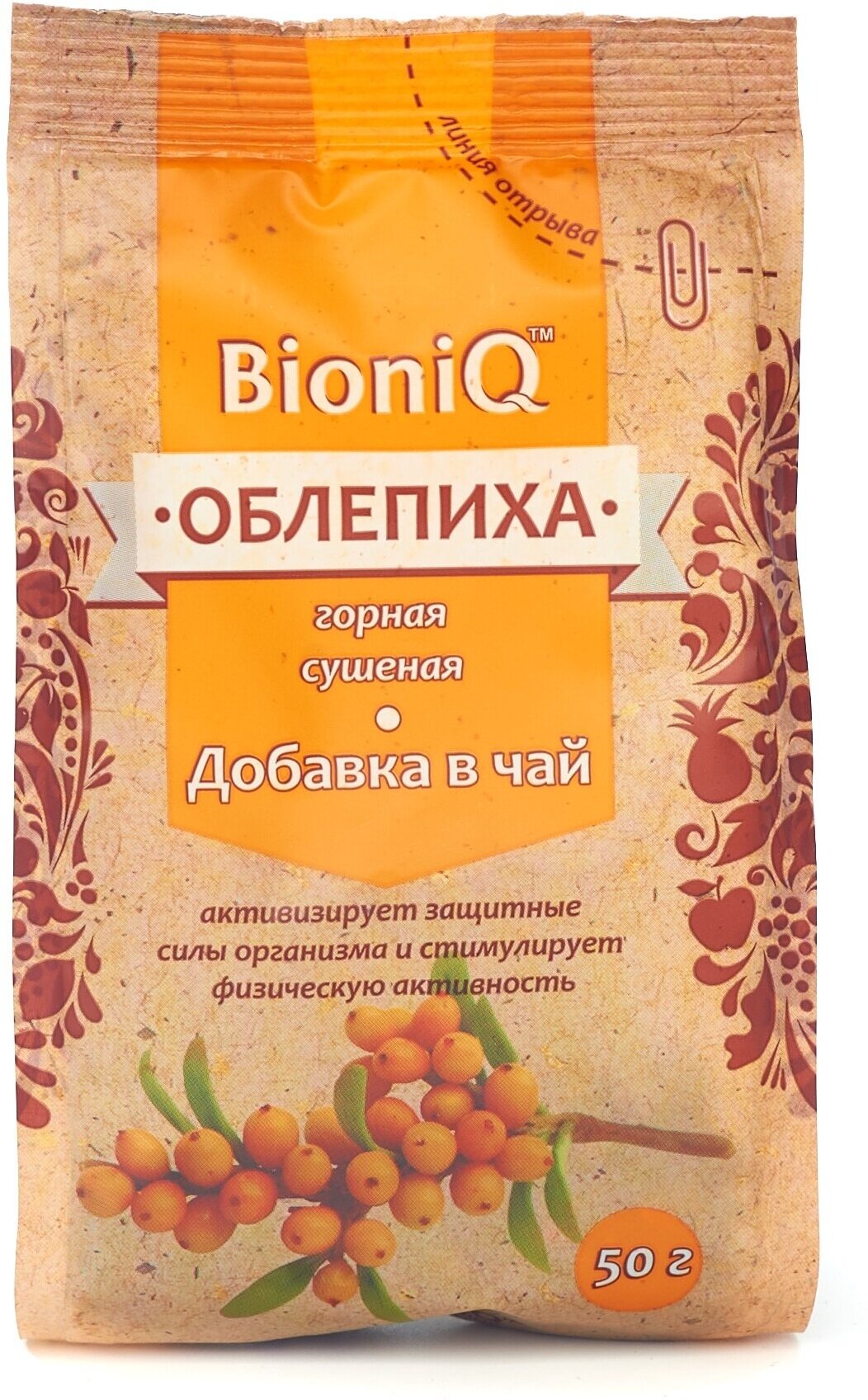 Облепиха сушеная "BioniQ", 50 гр