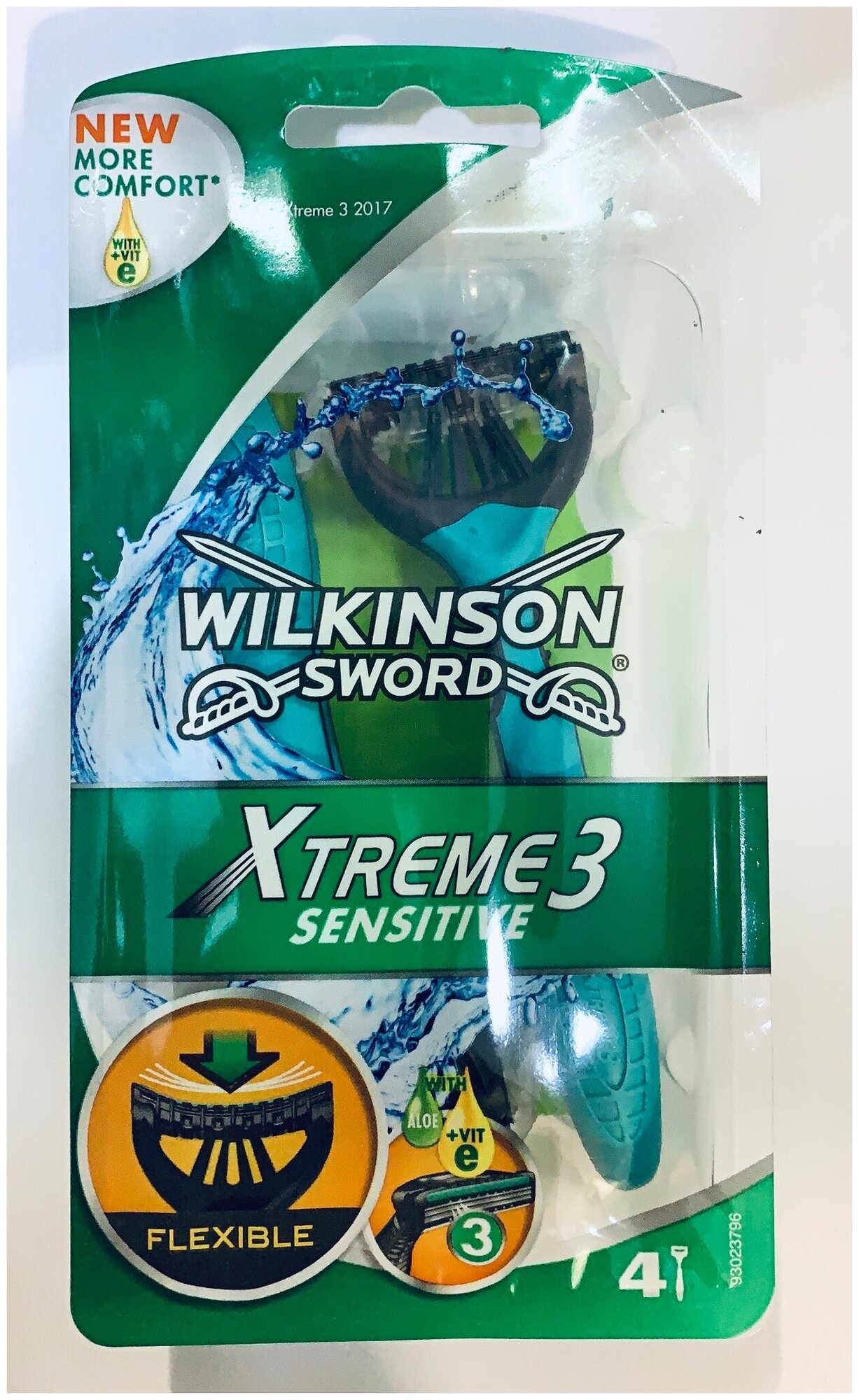 Одноразовые бритвы Wilkinson Sword Одноразовые станки для бритья Wilkinson Sword Xtreme 3 Sensitive, 4 шт