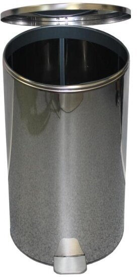 Урна для мусора Титан Мета с педалью Титан 50 л стальная хром (30x71 см)